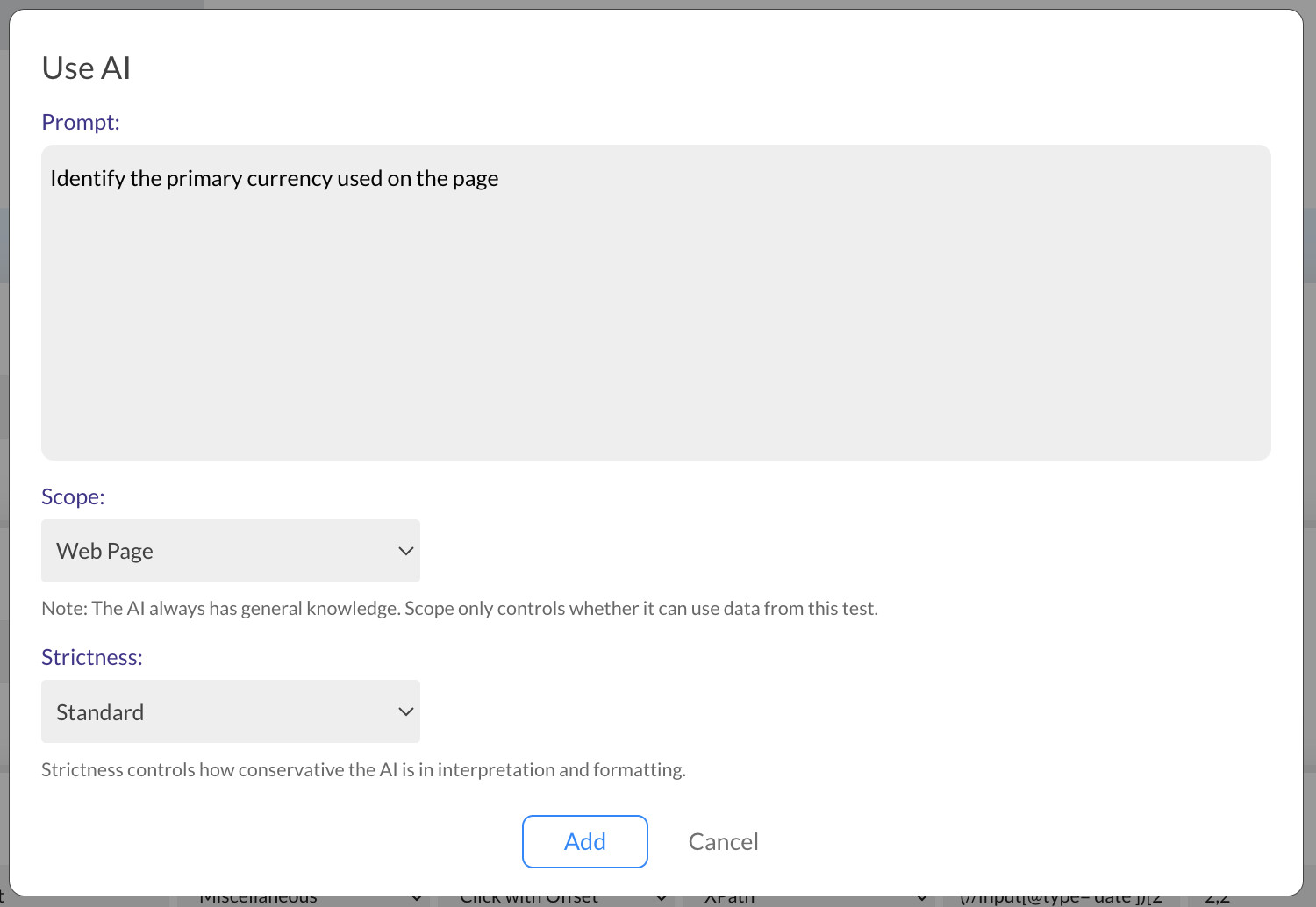 endtest ai variables web page